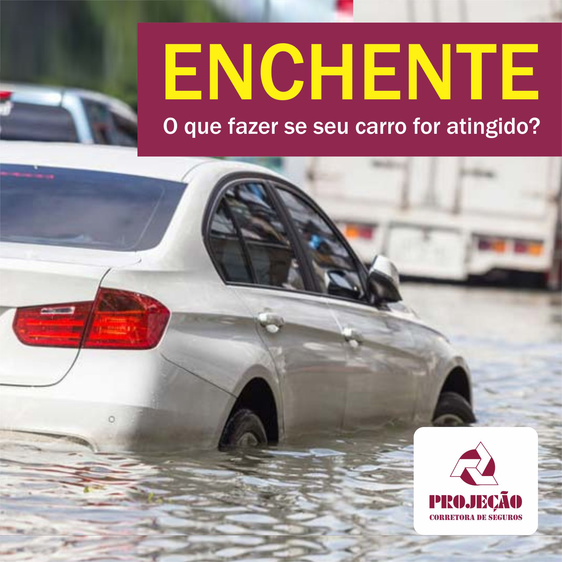 O que fazer se seu carro for atingido por uma enchente?