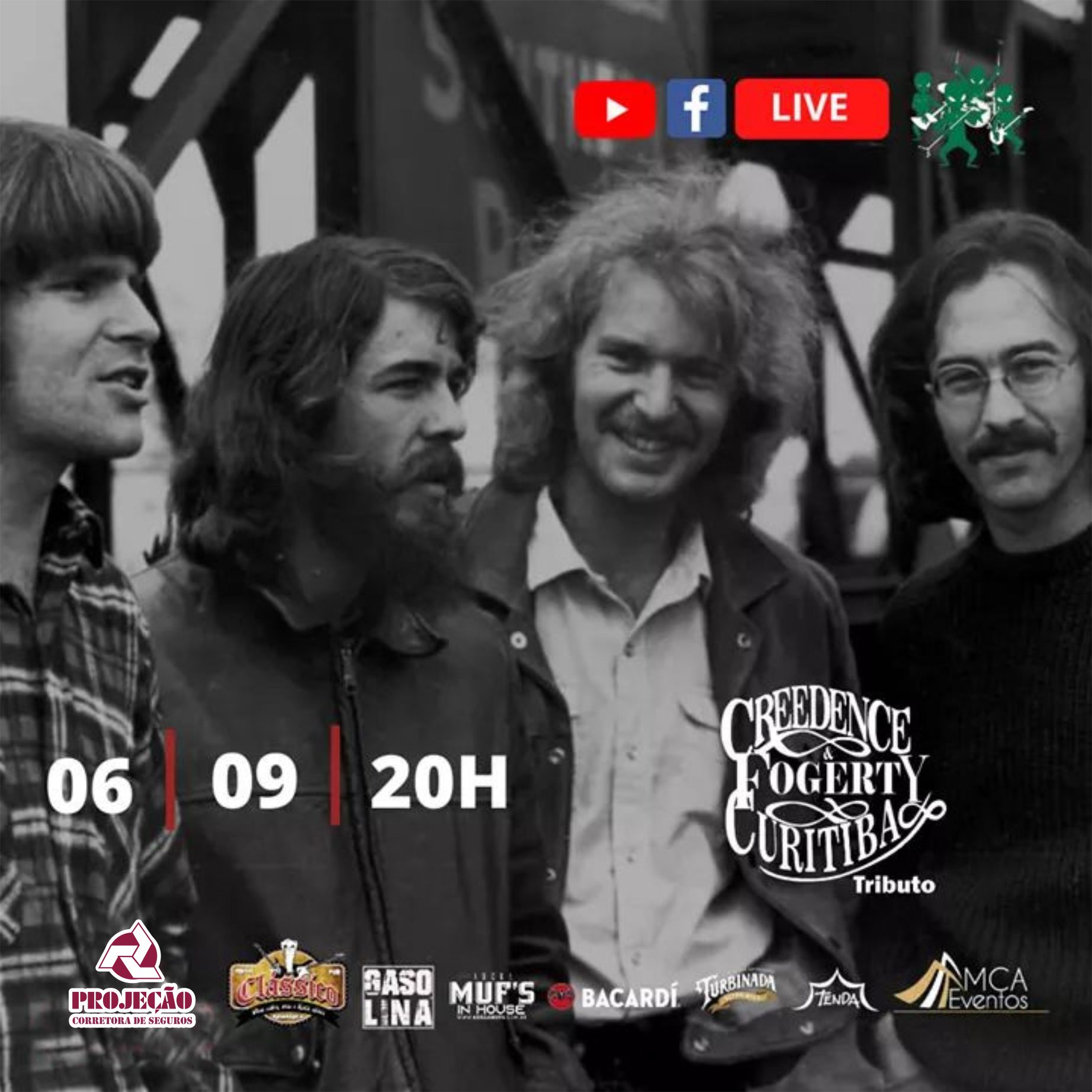 Projeção está apoiando a live “Tributo Creedence”, assista!